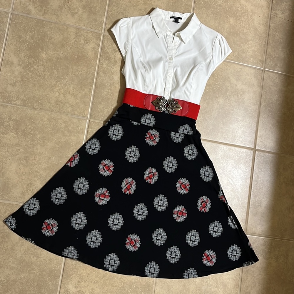 L Azure Skirt. NWT. (Shirt/belt not included).